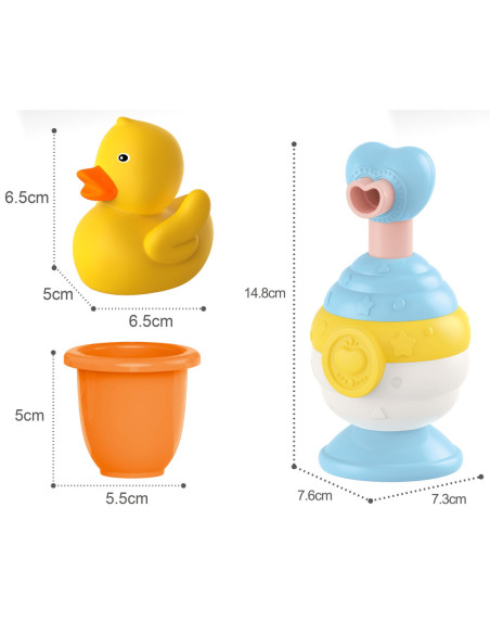 WOOPIE Zabawki do Kąpieli Kubeczek + Kaczuszka + Dozownik Mydła Zestaw