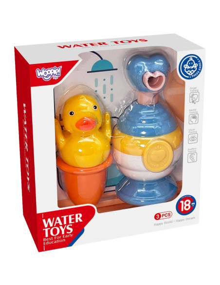WOOPIE Zabawki do Kąpieli Kubeczek + Kaczuszka + Dozownik Mydła Zestaw