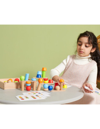 VIGA Drewniane Klocki Układanka