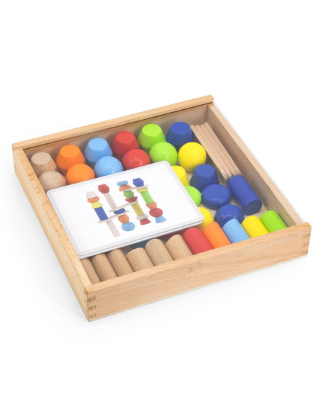 VIGA Drewniane Klocki Układanka