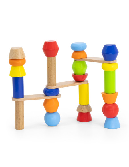 VIGA Drewniane Klocki Układanka