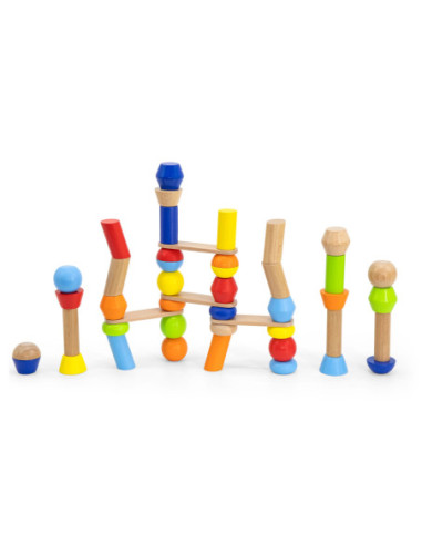 VIGA Drewniane Klocki Układanka