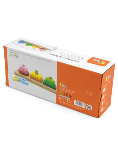 VIGA Drewniany Geometryczny Sorter Układanka