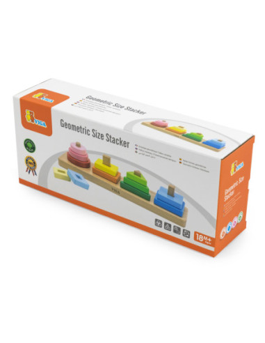 VIGA Drewniany Geometryczny Sorter Układanka