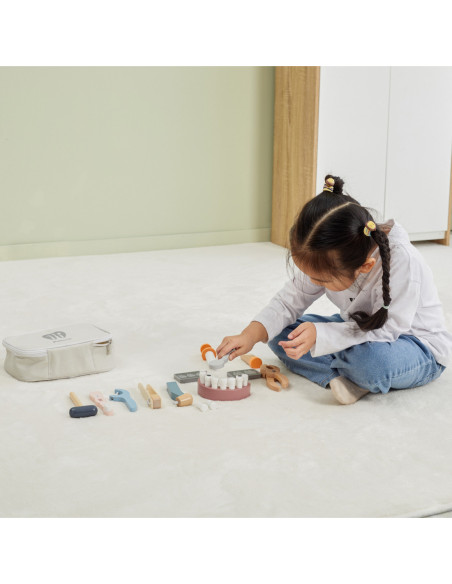 VIGA PolarB Drewniany Zestaw Dentysty Torba