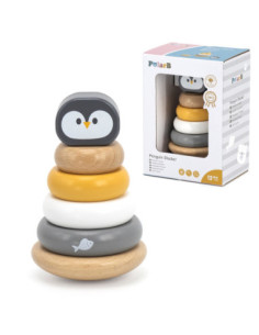 VIGA PolarB Wooden Educational Pyramid - Penguin