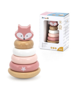 VIGA PolarB Drewniana Piramidka Edukacyjna - Lisek