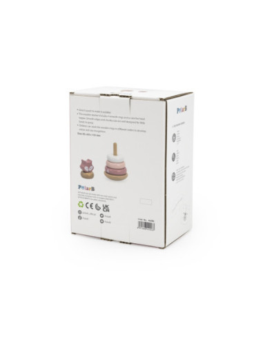 VIGA PolarB Drewniana Piramidka Edukacyjna - Lisek