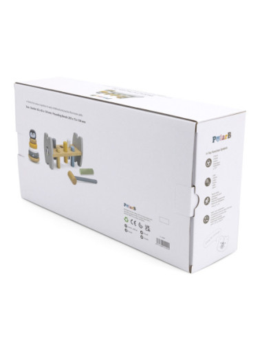 VIGA PolarB Zestaw Drewniana Piramidka + Przebijanka z Młoteczkiem Pingwinek Montessori