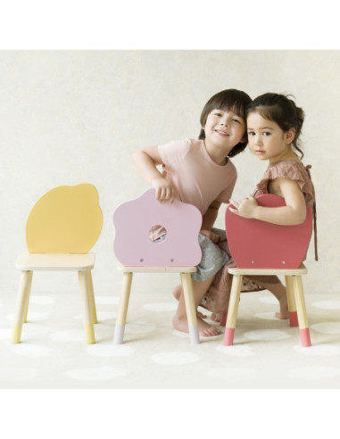 CLASSIC WORLD Pastelowe Krzesełko Grace dla Dzieci 3+ (Flower)