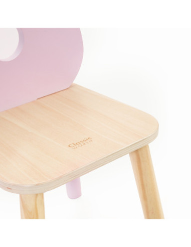 CLASSIC WORLD Pastelowe Krzesełko Grace dla Dzieci 3+ (Flower)