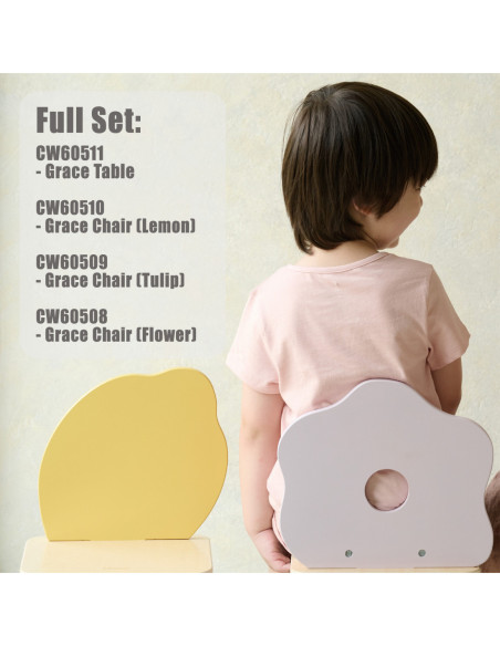 CLASSIC WORLD Pastelowe Krzesełko Grace dla Dzieci 3+ (Flower)