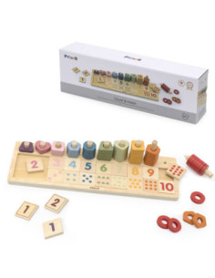 VIGA PolarB Drewniane Liczydło Sorter Nauka Liczb Montessori
