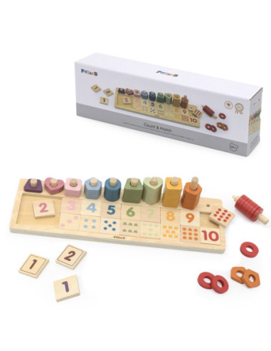 VIGA PolarB Drewniane Liczydło Sorter Nauka Liczb Montessori