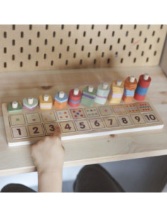 VIGA PolarB Drewniane Liczydło Sorter Nauka Liczb Montessori 2