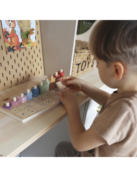 VIGA PolarB Drewniane Liczydło Sorter Nauka Liczb Montessori