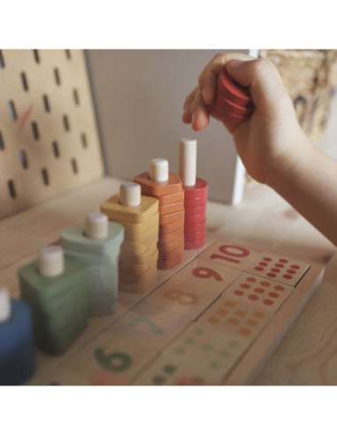 VIGA PolarB Drewniane Liczydło Sorter Nauka Liczb Montessori