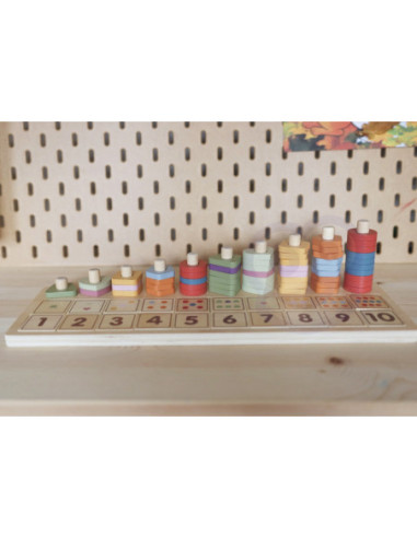 VIGA PolarB Drewniane Liczydło Sorter Nauka Liczb Montessori