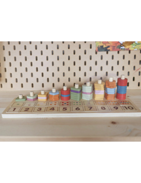 VIGA PolarB Drewniane Liczydło Sorter Nauka Liczb Montessori