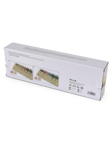 VIGA PolarB Drewniane Liczydło Sorter Nauka Liczb Montessori