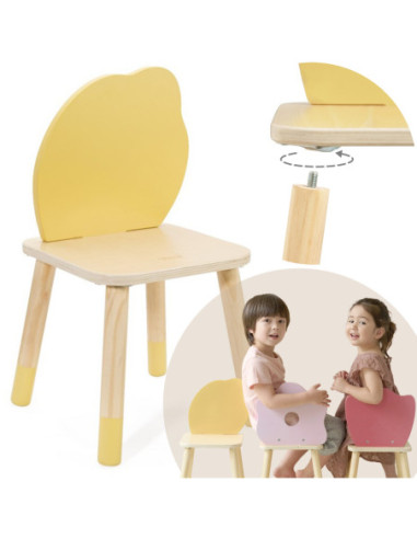 CLASSIC WORLD Pastelowe Krzesełko Grace dla Dzieci 3+ (Lemon)