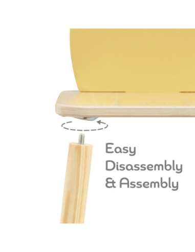 CLASSIC WORLD Pastelowe Krzesełko Grace dla Dzieci 3+ (Lemon)