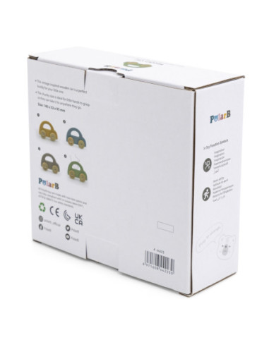 VIGA PolarB Drewniany Samochodzik do Pchania Zielony