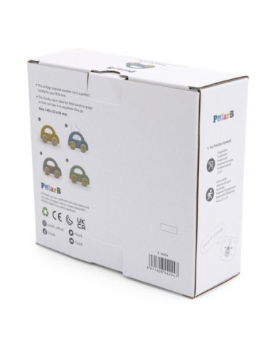 VIGA PolarB Drewniany Samochodzik do Pchania Niebieski