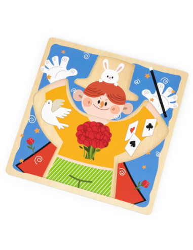 VIGA Drewniana Tablica Manipulacyjna Klamry Zamki Magik Monstessori