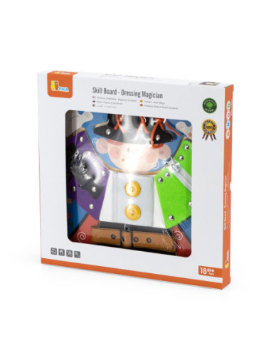 VIGA Drewniana Tablica Manipulacyjna Klamry Zamki Magik Monstessori