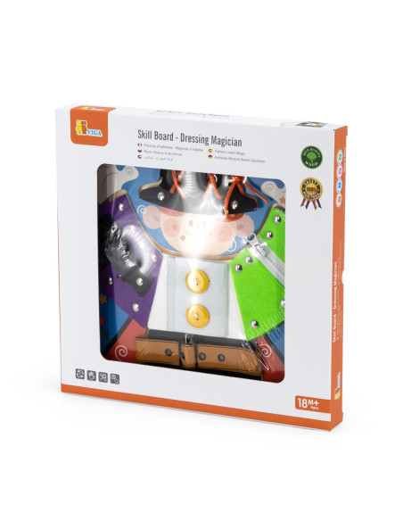 VIGA Drewniana Tablica Manipulacyjna Klamry Zamki Magik Monstessori