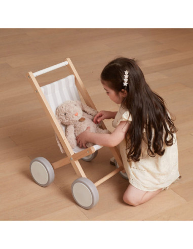 VIGA Drewniany Wózek Dla Lalek Spacerówka