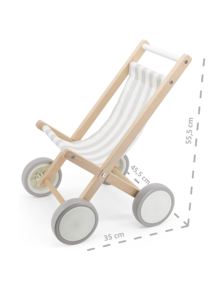 VIGA Drewniany Wózek Dla Lalek Spacerówka