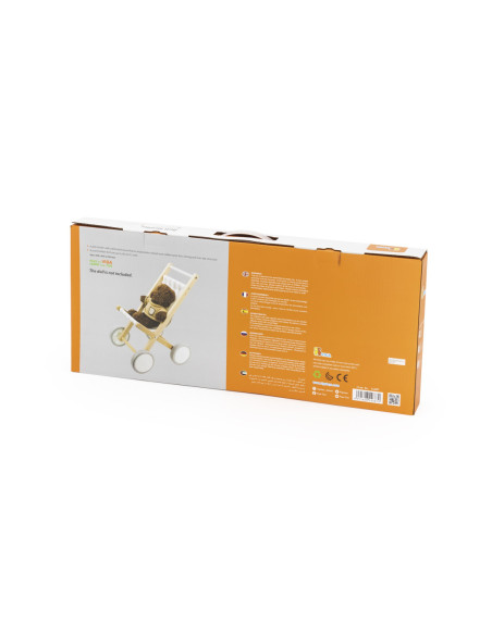 VIGA Drewniany Wózek Dla Lalek Spacerówka