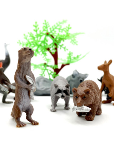 WOOPIE Zestaw Figurki Dzikie Zwierzęta 15 szt.