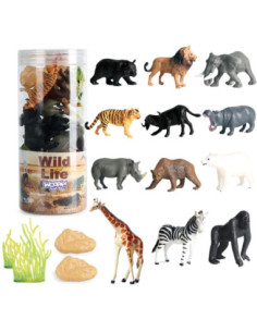 WOOPIE Zestaw Figurki Dzikie Zwierzęta 16 szt. - wersja 2