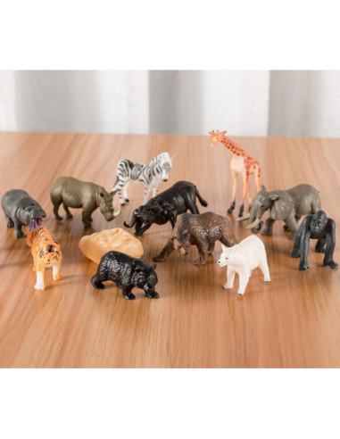 WOOPIE Zestaw Figurki Dzikie Zwierzęta 16 szt. - wersja 2