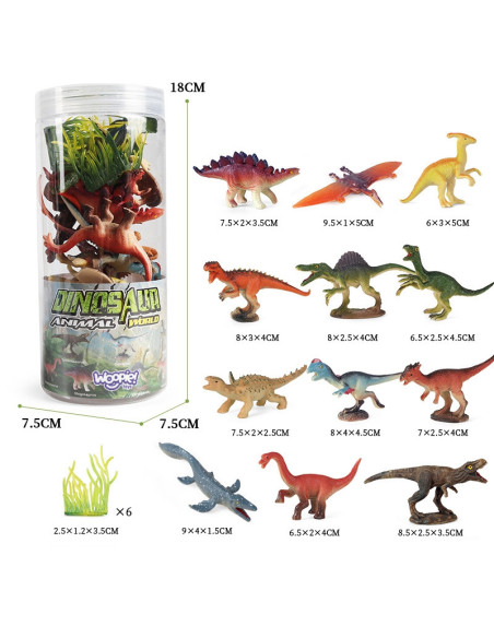 WOOPIE Zestaw Figurki Dinozaury 18 szt. - wersja 1