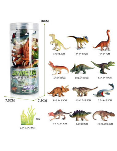 WOOPIE Zestaw Figurki Dinozaury 18 szt. - wersja 2