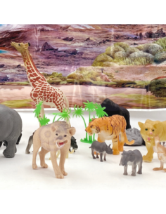 WOOPIE Zestaw Figurki Zwierzęta Safari 34 szt. 2