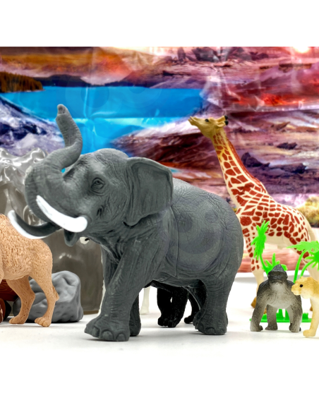 WOOPIE Zestaw Figurki Zwierzęta Safari 34 szt.