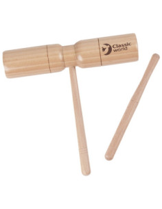 CLASSIC WORLD EDU Percussion Instrument Tone Block with Handle (Acoustic Box)