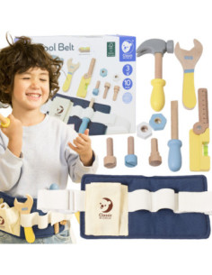 CLASSIC WORLD Little Handyman's Tool Belt Set 13 pcs FSC
