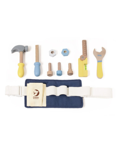 CLASSIC WORLD Zestaw Małego Majsterkowicza Pas z Narzędziami 13 el. FSC