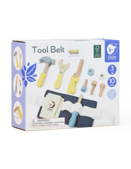 CLASSIC WORLD Zestaw Małego Majsterkowicza Pas z Narzędziami 13 el. FSC