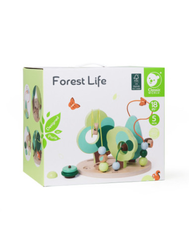 CLASSIC WORLD Edukacyjny Labirynt Przeplatanka Forest Life 18m+ FSC