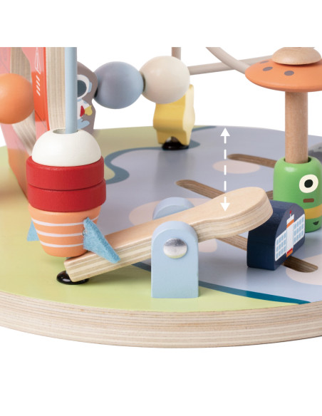 CLASSIC WORLD Edukacyjny Labirynt Przeplatanka Space Orbits Beads 18m+ FSC