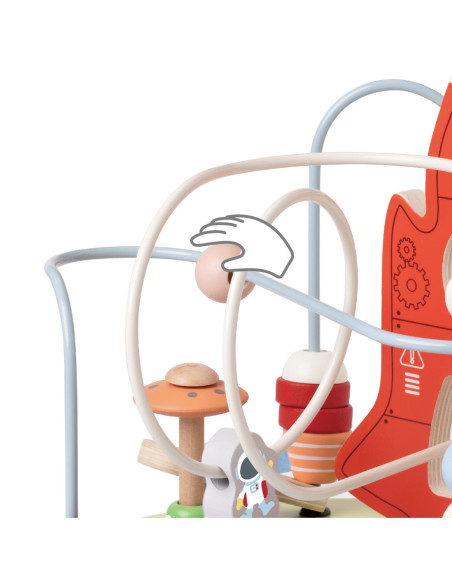 CLASSIC WORLD Edukacyjny Labirynt Przeplatanka Space Orbits Beads 18m+ FSC