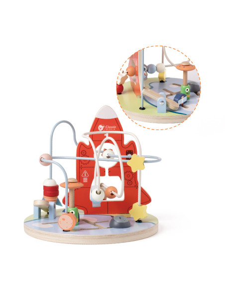CLASSIC WORLD Edukacyjny Labirynt Przeplatanka Space Orbits Beads 18m+ FSC