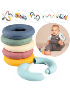 SMOBY Little Krążki Edukacyjne Układanka Kółka dla Dzieci 12 elementów